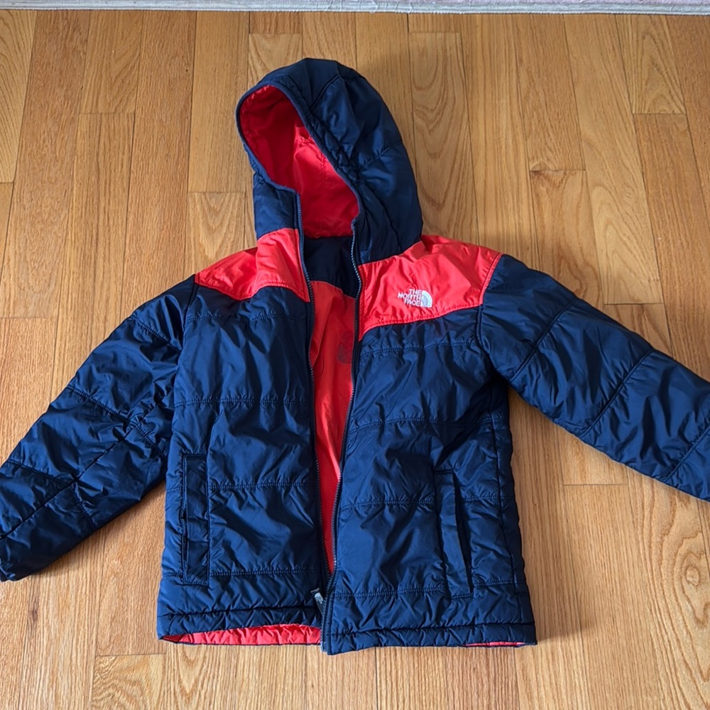 Reversible! The North Face Red and Black Hooded Jacket